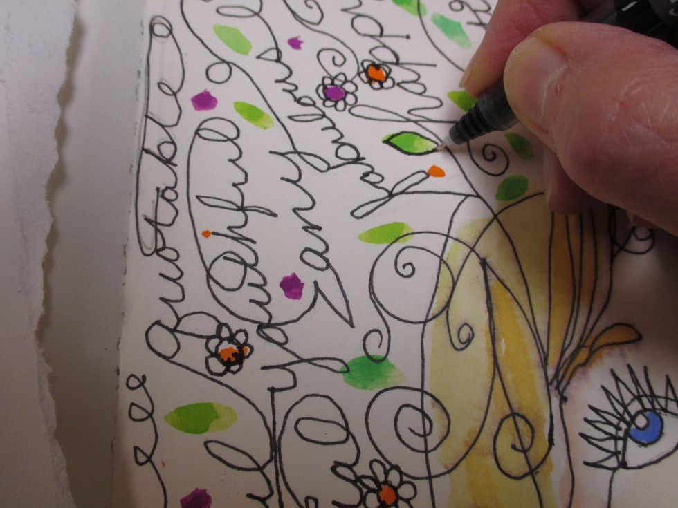 I went back over some of the shapes to define them.