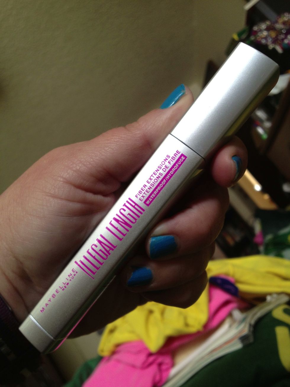 I will be using the Illegal Length waterproof fiber extensions mascara by Maybelline. It has a long wand with a long thin brush and is waterproof. It works great!