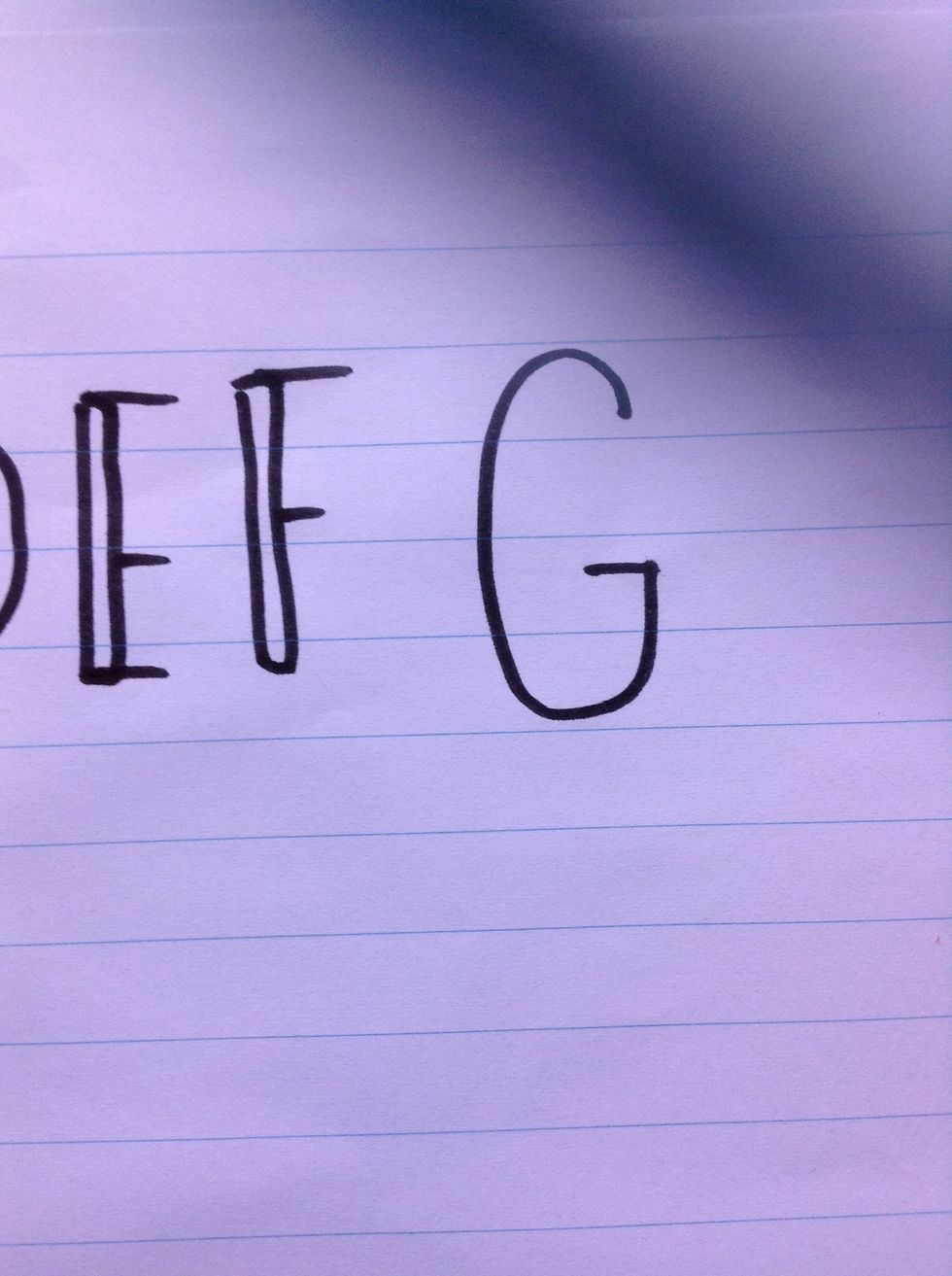 I will briefly show how the draw the tricker letters- it's a pretty easy font and almost foolproof