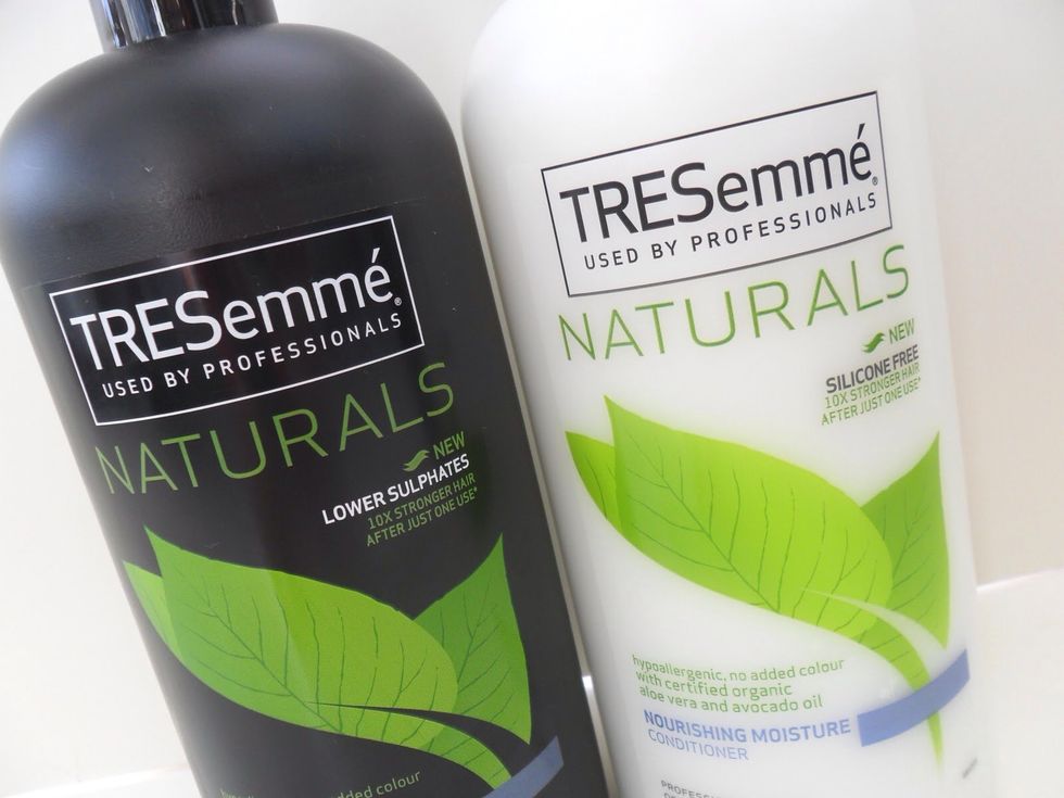 I would suggest using TRESemm\u00e9 naturals shampoo and conditioner