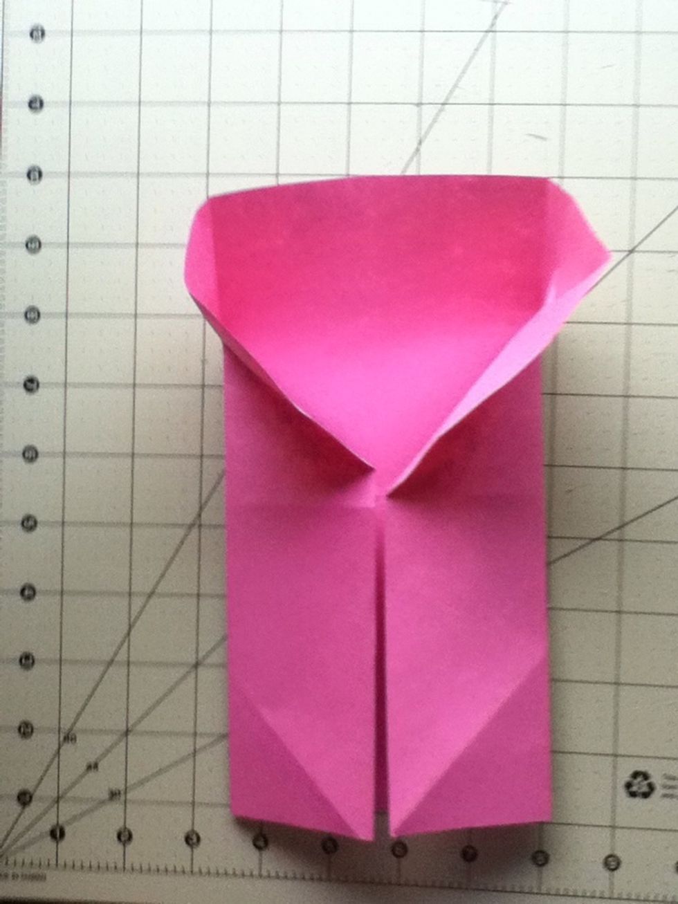 I would take a video of this part but I only have two hands, and no one was willing to help me. Basically you're going to want to fold like so: