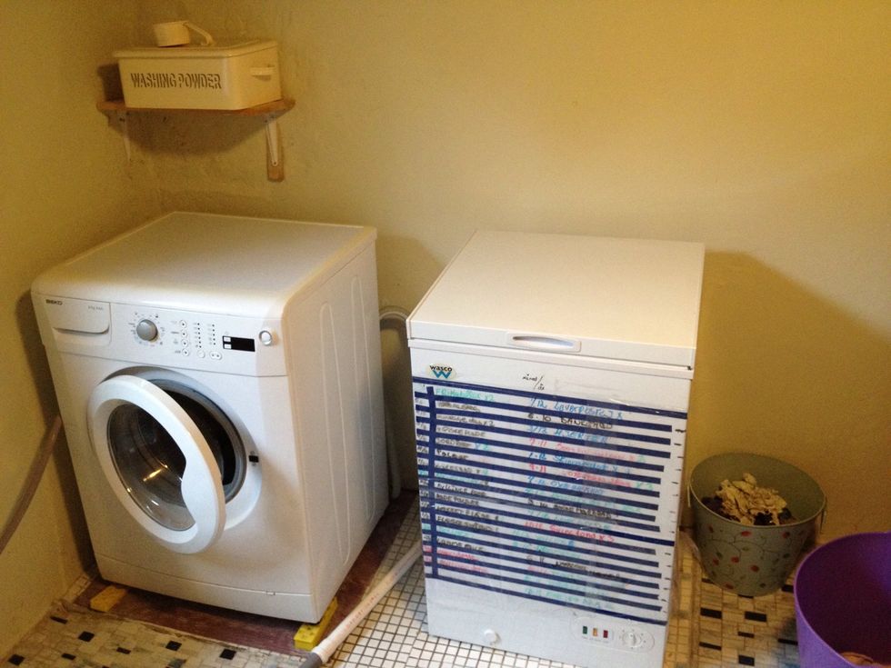 I write on my freezer with a white board pen, different colour for each month. Once a week I sit in front of my freezer planing the menu for 1 week using the oldest first. Erase when you take food out