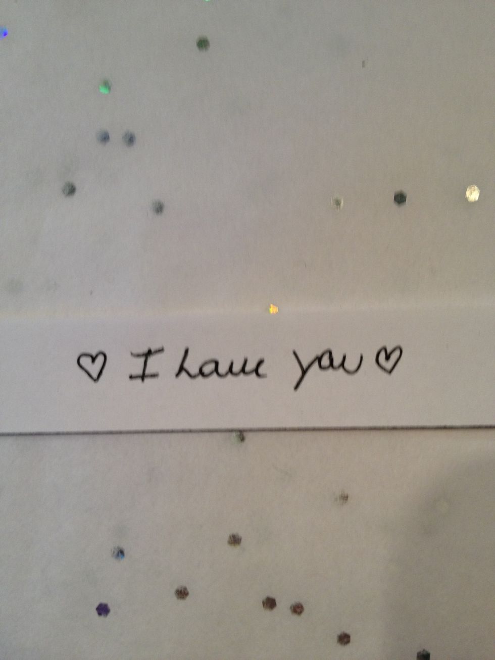 I wrote i love you