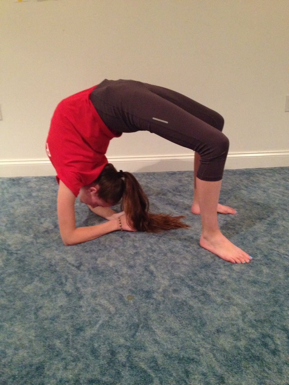 If a regular bridge is to simple, try putting your elbows on the ground for more of a challenge.