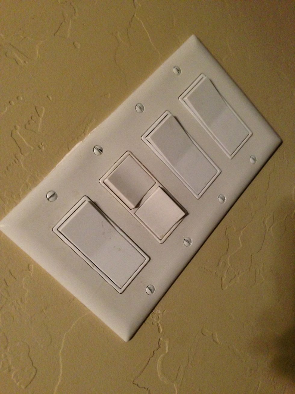 If any of you don't understand what I mean by switch plates or outlet covers, this is a switch plate and the outlet cover is in the previous photo\u2b05
