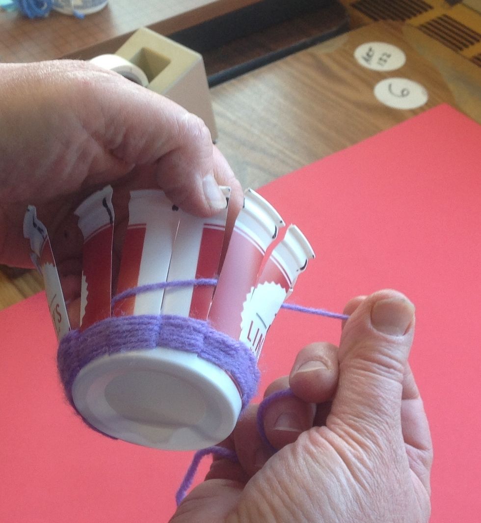 If, at any time, you find that you are going behind a warp which you went behind on the previous row then you know something is wrong. Undo the weaving back to the error and then proceed accordingly.