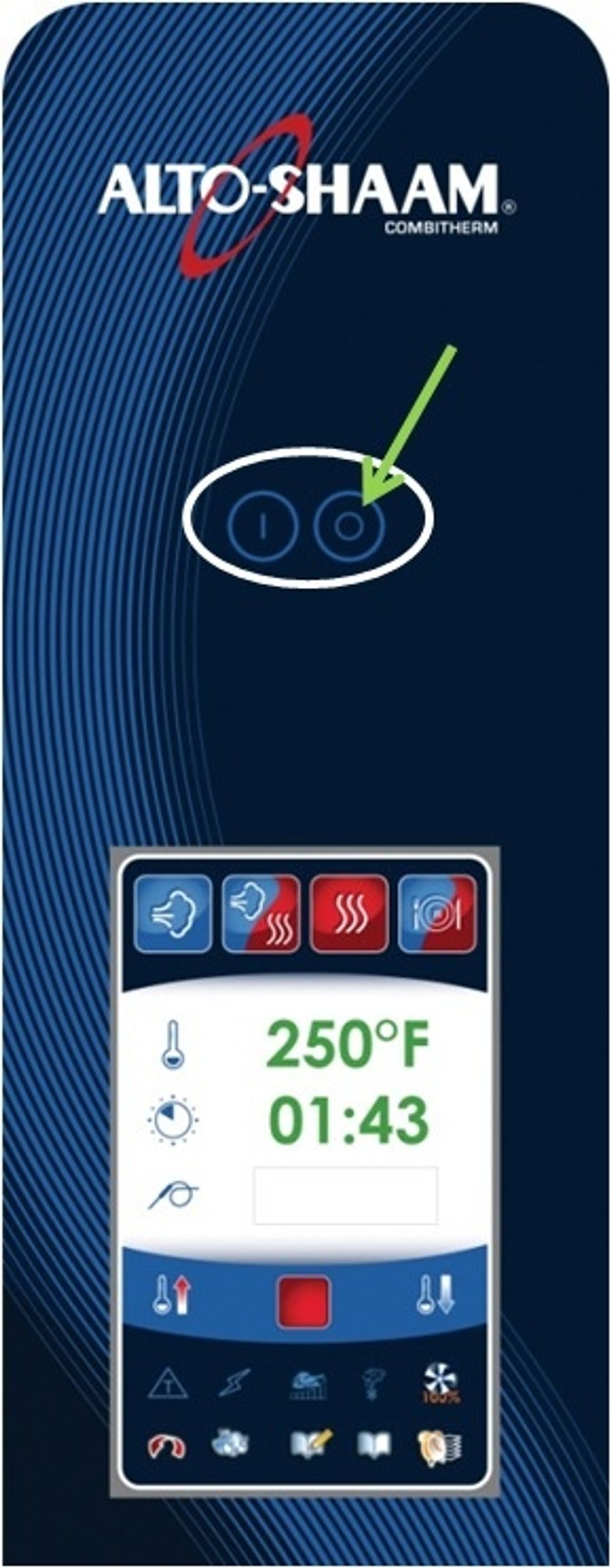 If control is on, turn off the control by pressing the off button.