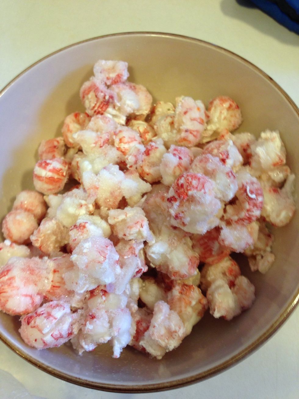 If frozen, add to a bowl and fill with cold water