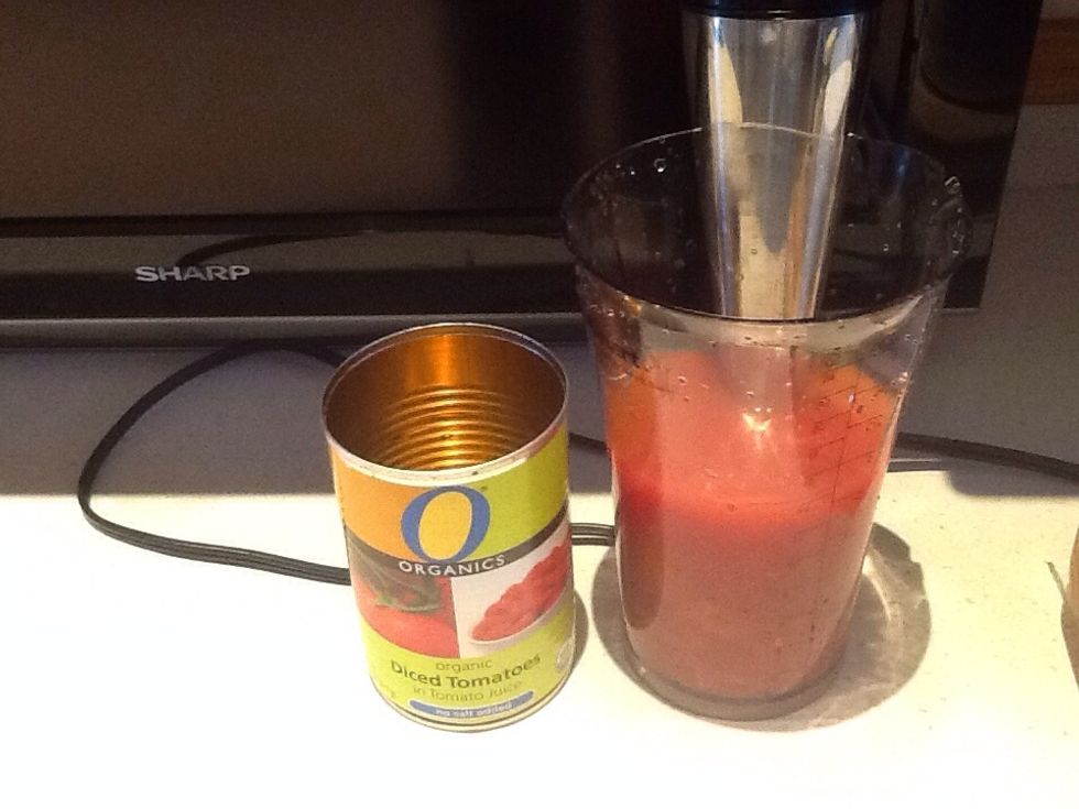 If I use the chunked tomatoes, I blend them smooth. Sometimes I just use 15 Oz sauce.