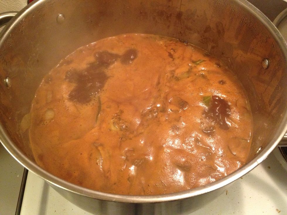 If it's too thin when it's ready add some type of starch. We also added some honey.