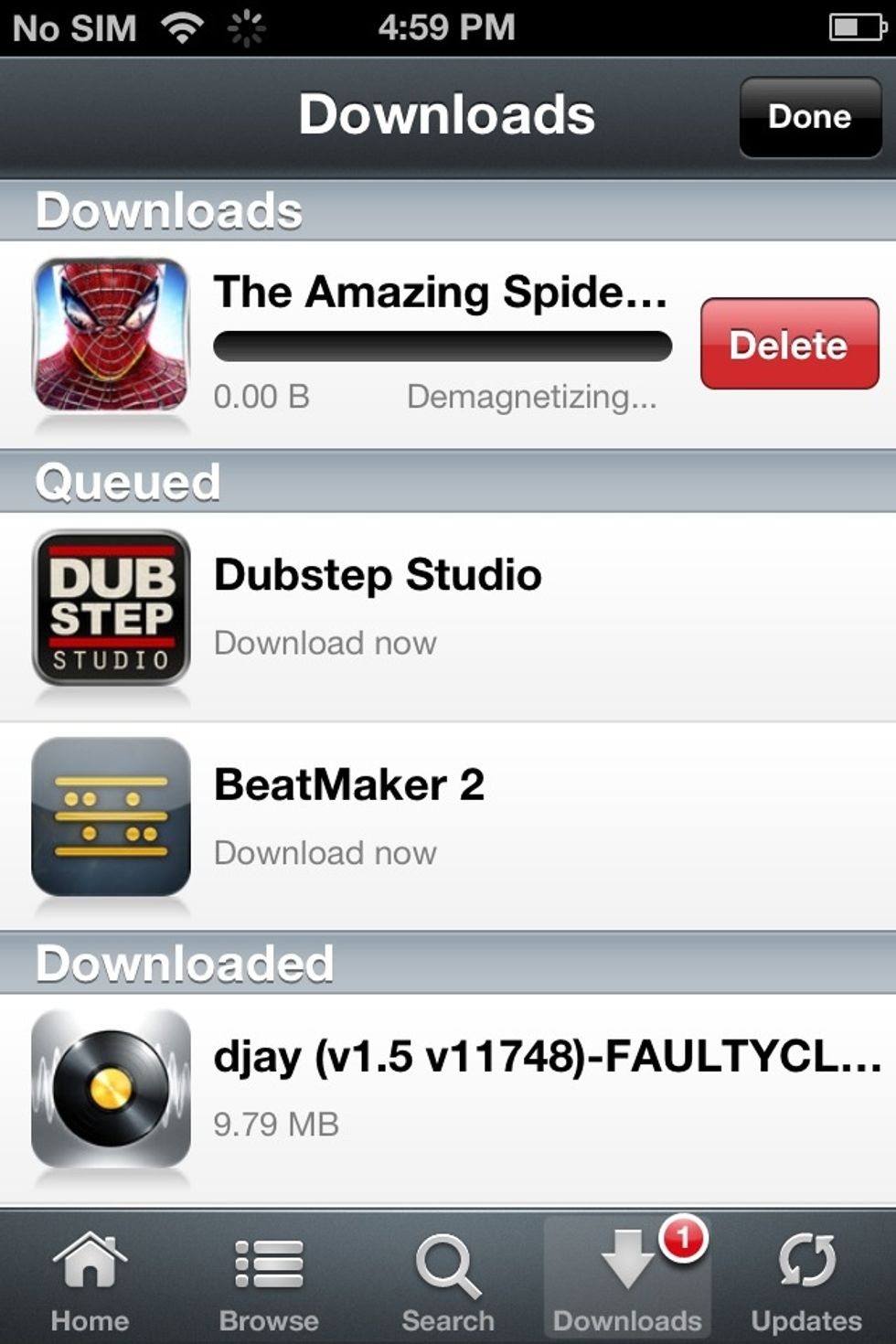 If it stays demagnetizing for too many minutes it won't connect. Delete it.
