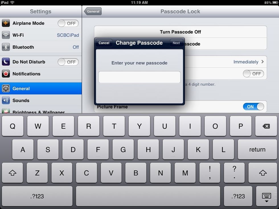 If its off, it will look like this and you can decide wether to have a number passcode or a word passcode. Honestly, I prefer this.