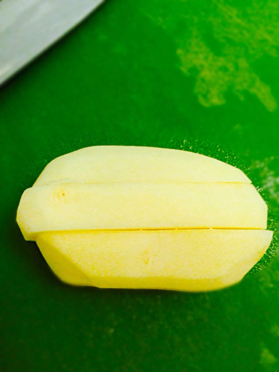 If potato is medium small then cut it into 3 slices instead of 4