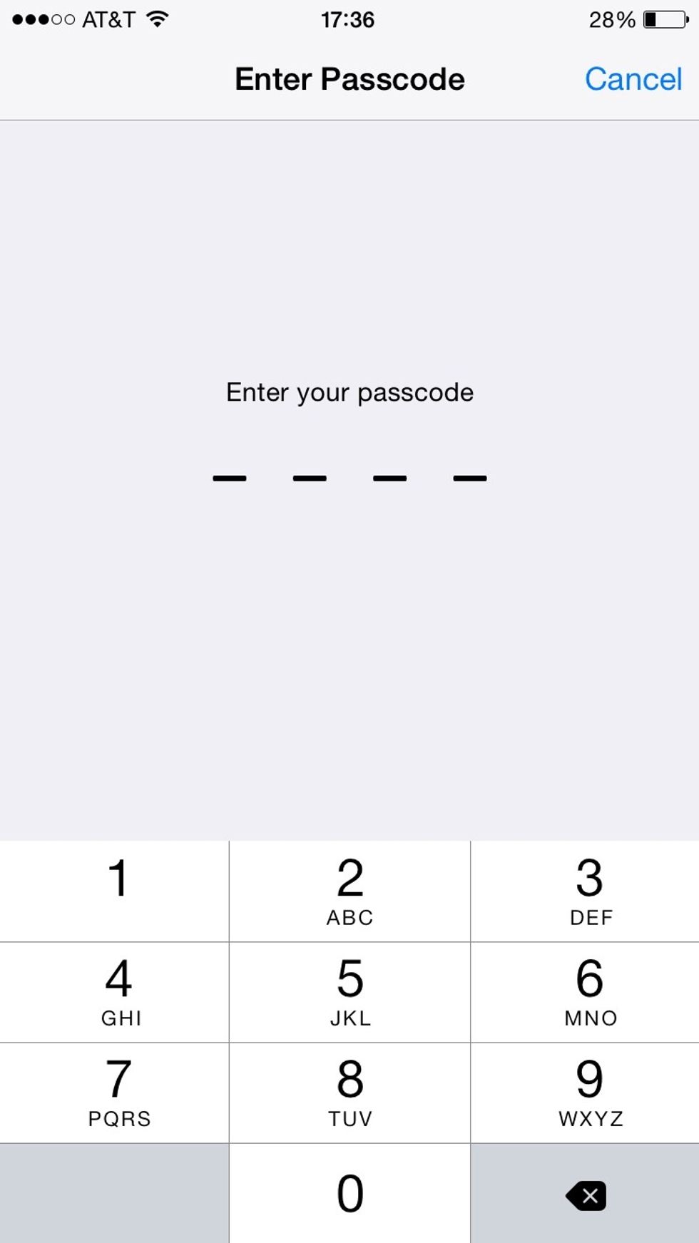 If promoted, enter your passcode