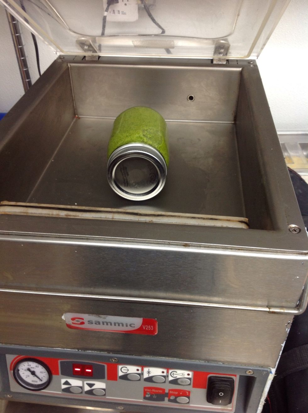 If saving, vacuume seal for 30 sec. To pull a vacuum