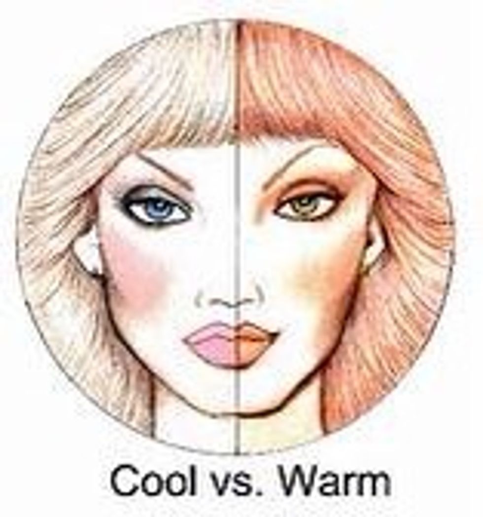 If silver looks best, you are a cool skin tone...if you look better in gold, you are warm skin toned. If they both looked good on you are a neutral skin tone.