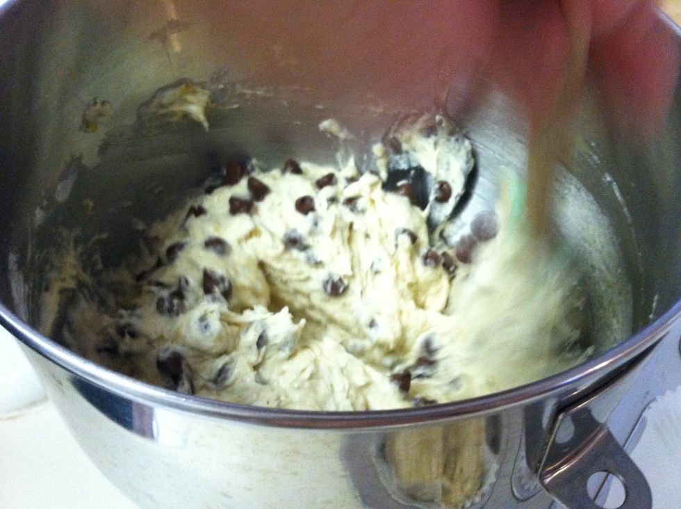 If so, mix the chocolate chips into the batter.