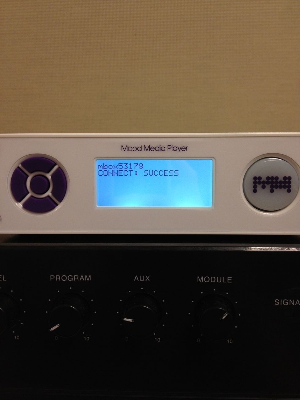 If successful you will see "Connect: SUCCESS". Press the center button once to return display to normal.