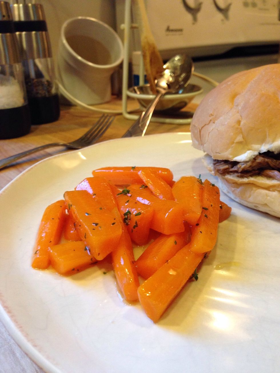 * if the amount of liquid in the pan after braising seems a little excessive, simmer with the lid off for a couple of minutes before continuing.