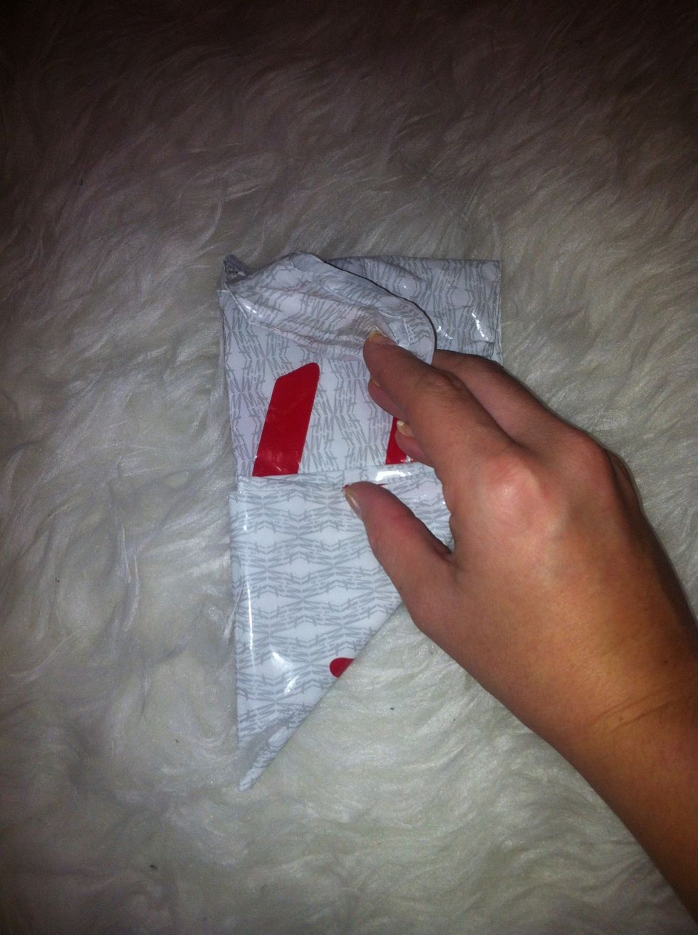 If the bag is too long, then fold the top normally like a sqaure.