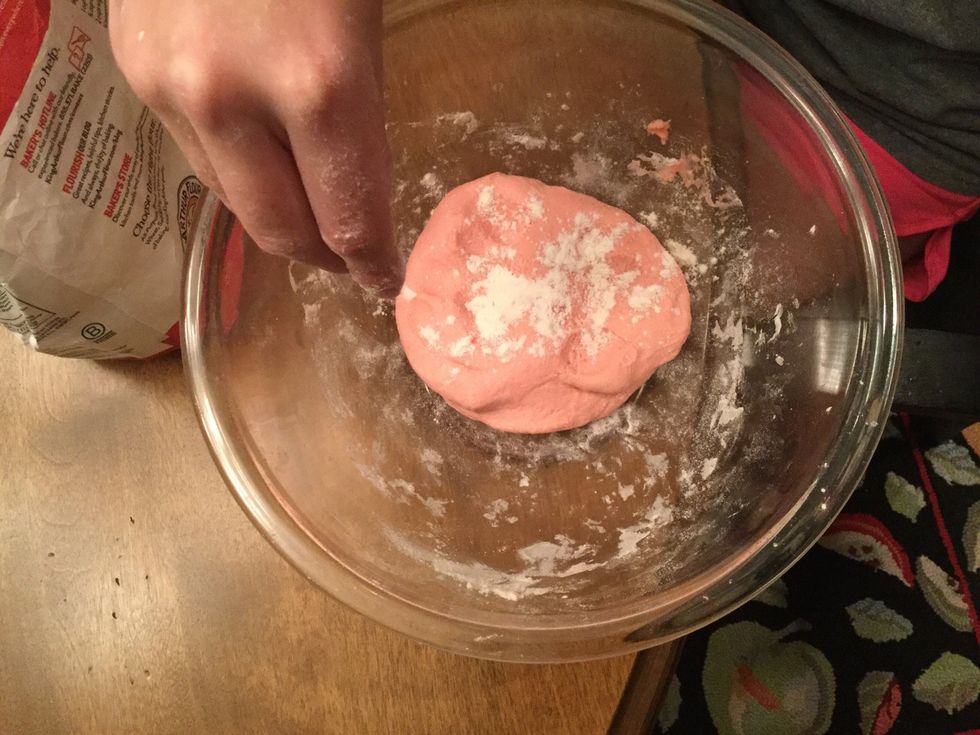 If the dough is too sticky, add a few pinches of flour to the mixture until a non-sticky consistency is reached.