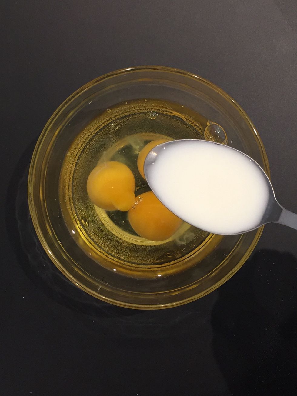 If the eggs are less than 180, you can add some milk