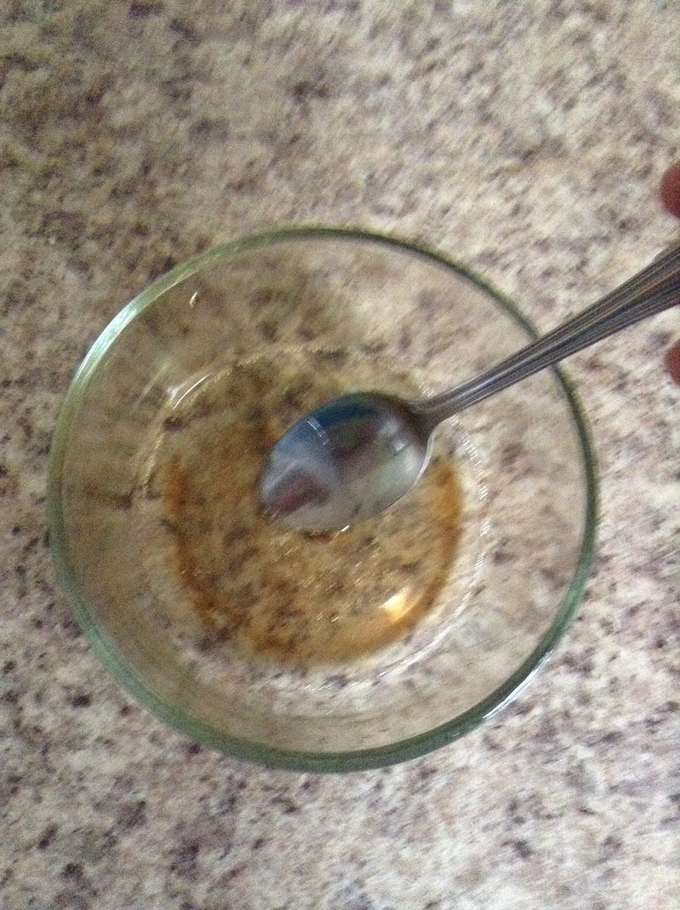 If the mixture wasn't as liquified as you liked it to be, then mix it with one of your measuring spoons.