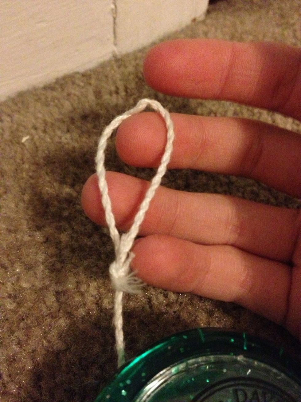 If the string is too big, you'll have to tie it.
