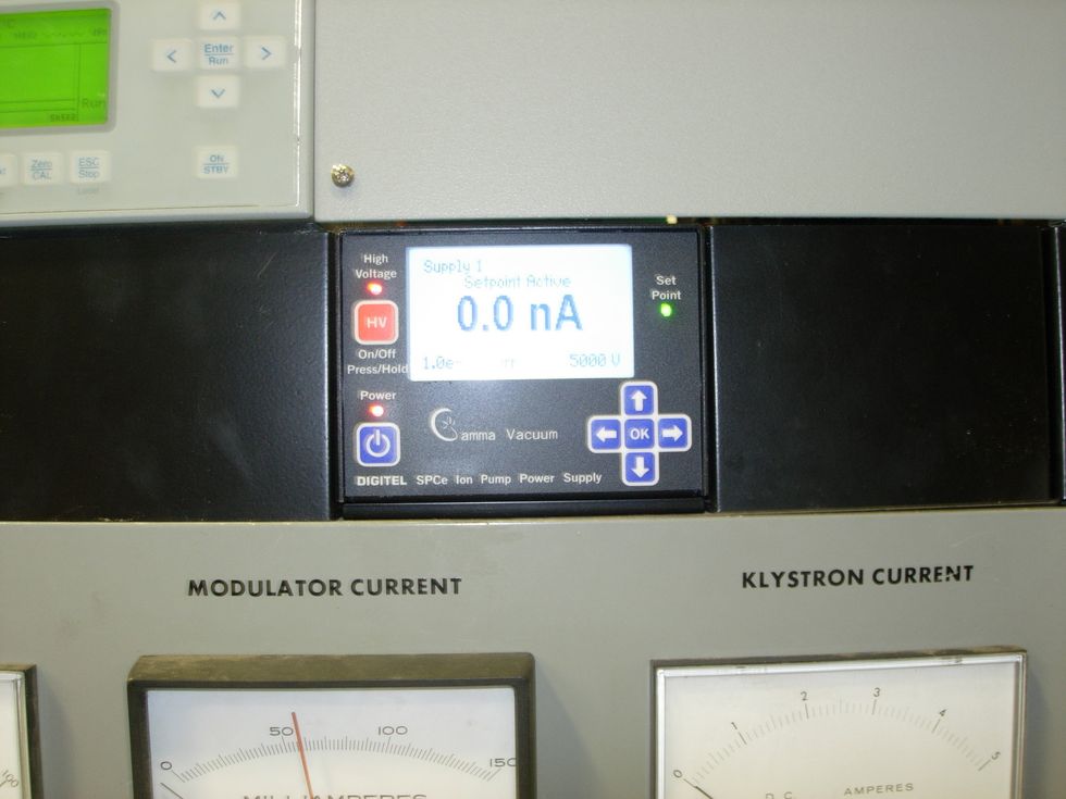 If the vac ion current is increasing rapidly, turn down the HV