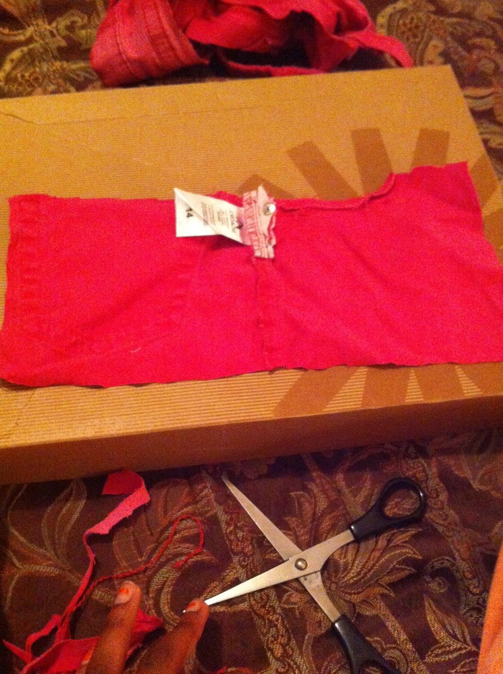 If there is a tag on the inside, make sure you cut it out. Unless you want to keep it there.