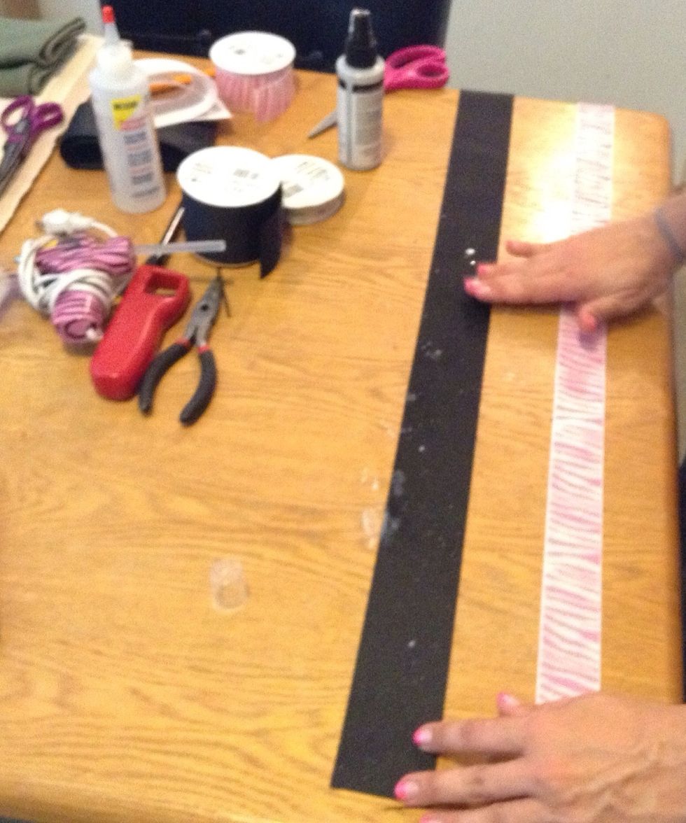 If there is any large drops of glitter smooth them out with your fingertips.