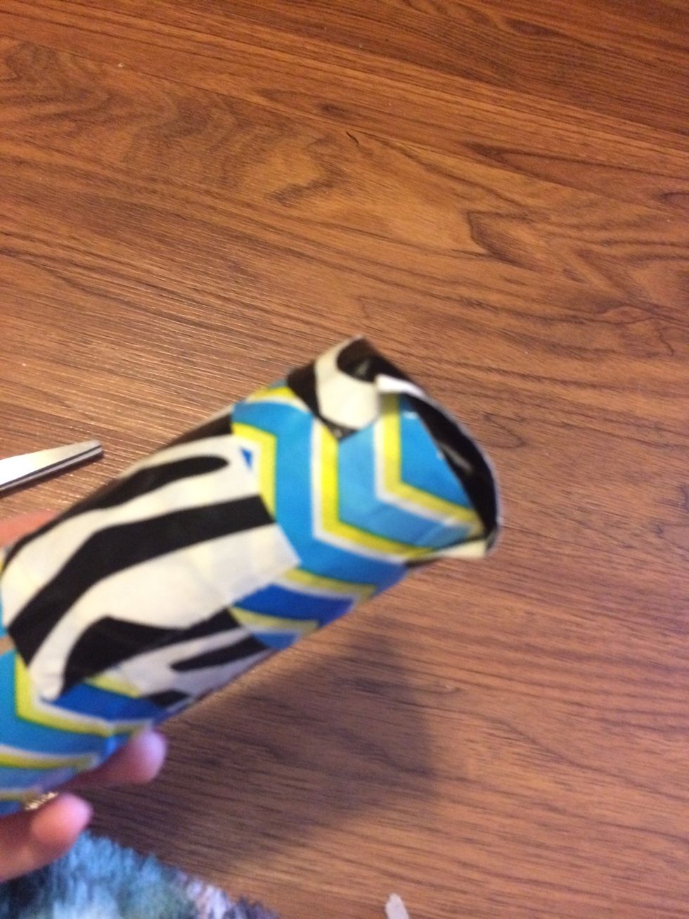 If there's a hole of the side of where you put that piece of duct tape, put a thin piece to cover it up!