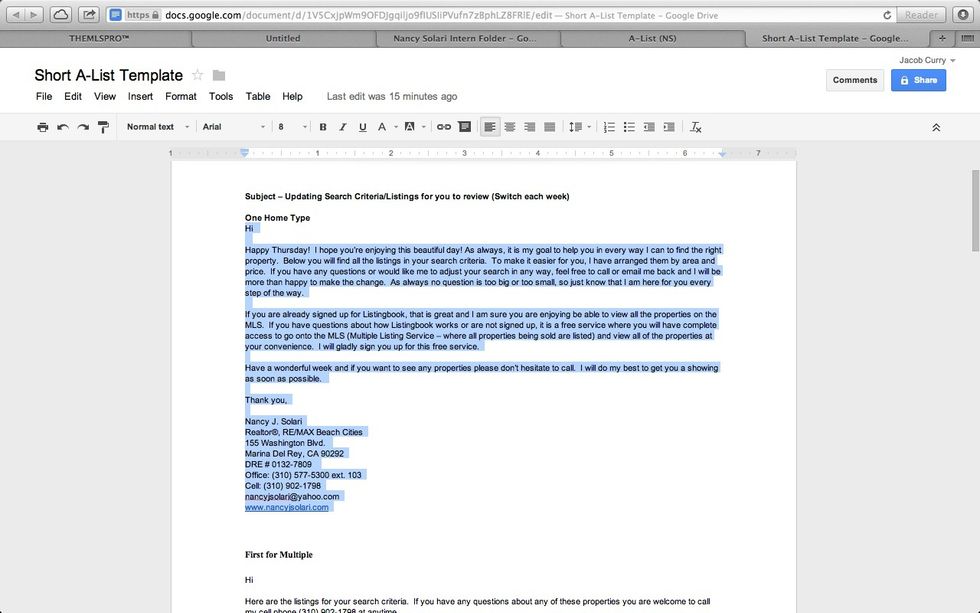 If they have only one home type (ex: Alice with just one SFR search) then copy the one home type template.