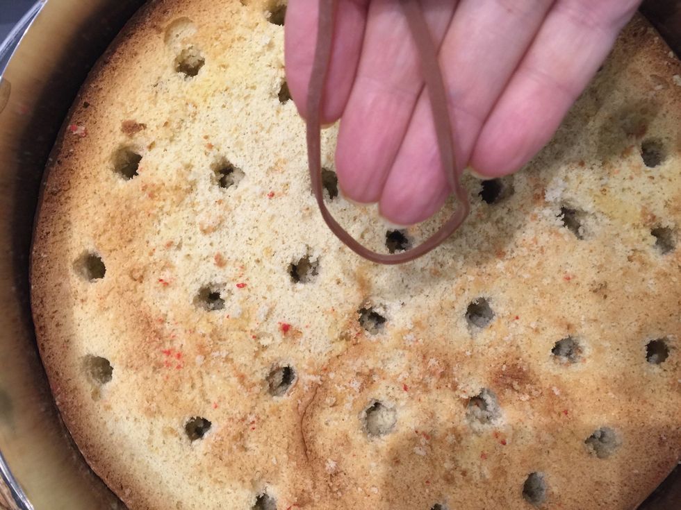 If using an adjustable pastry circle, you might want to secure it with a rubber band