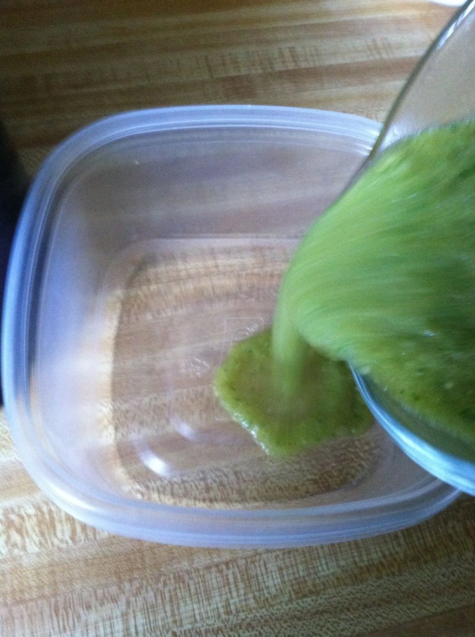 If using ride away pour into bowl.