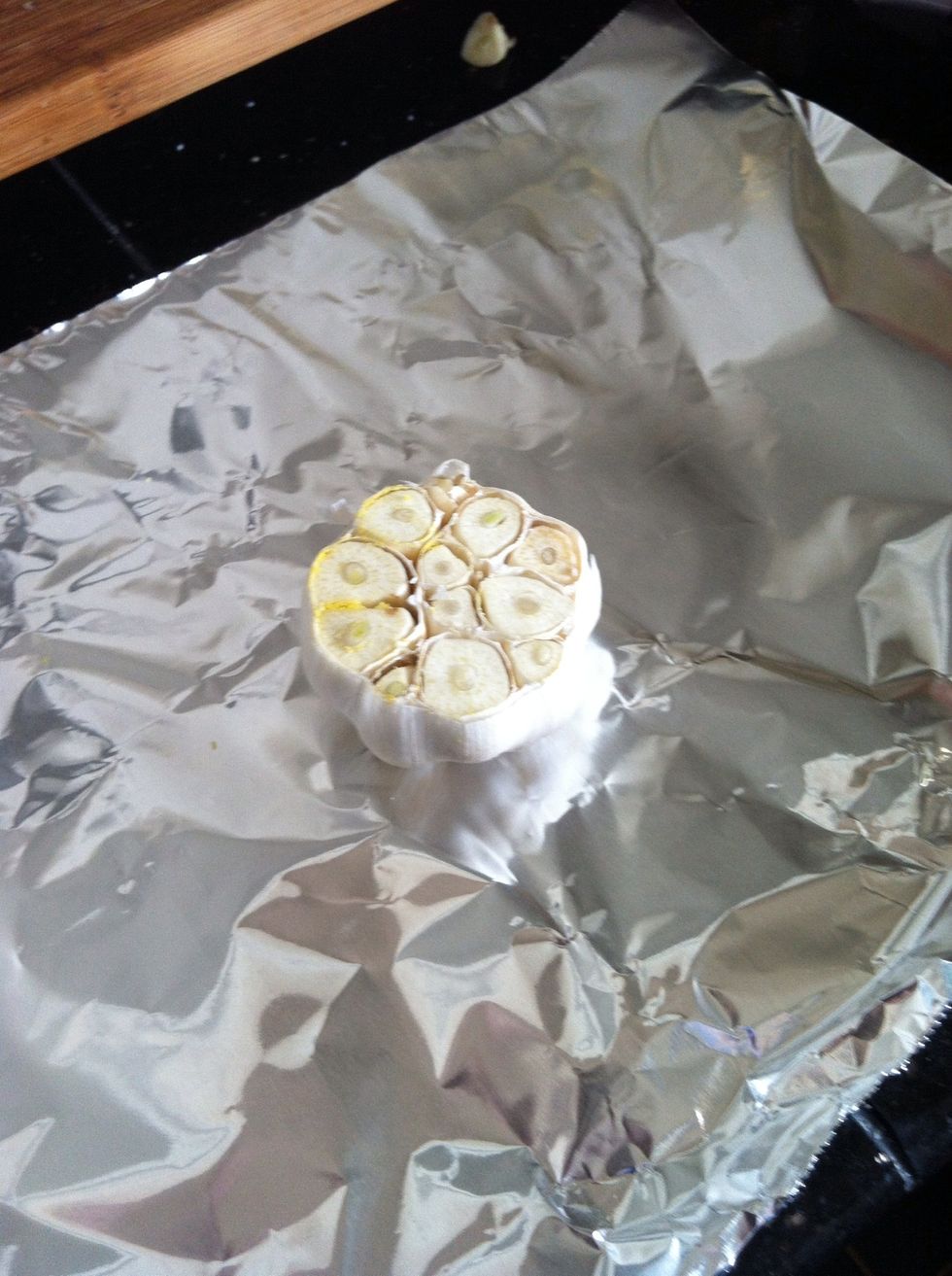 If using whole garlic cut off top to expose cloves