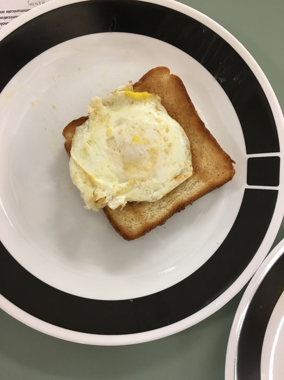 If wanted, butter some bread and put in the oven on broil. Then raise the rack to the top and put the bread in. *bread should be in the oven for about 2 minutes and then flip over