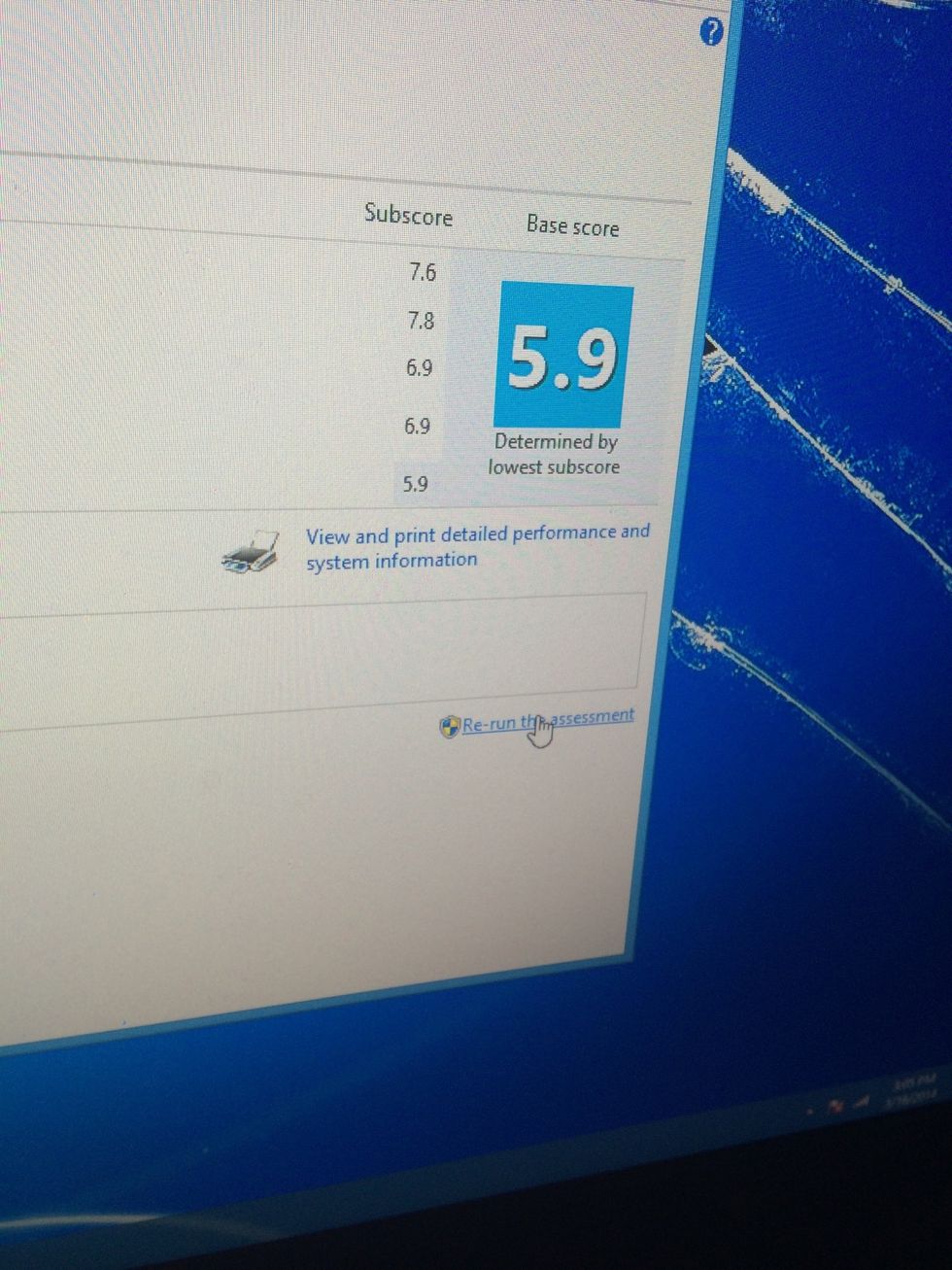 If you already ran the assessment you may not notice any changes .  However, it's always good to run this assessment and know your computer's speed