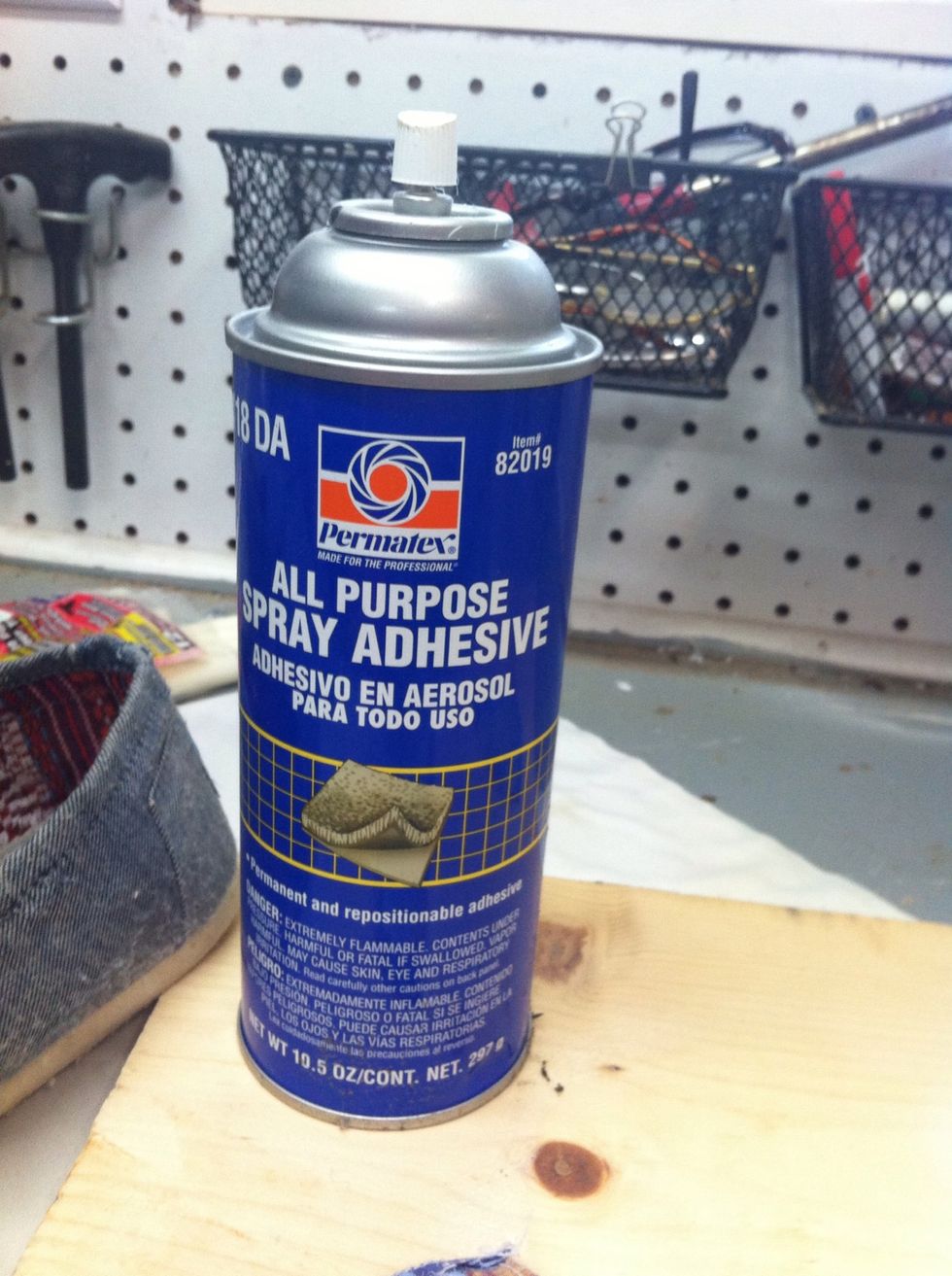 If you are SUPER worried about the fabric coming off, you can spray Spray Adhesive over the area where the fabric is going.