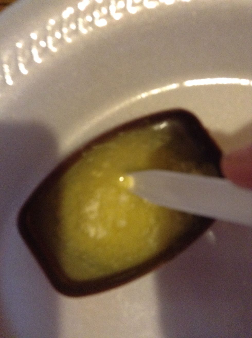 If you are using powdered lemon mix like me you want to mix it with water if your using real lemons just squeeze the juice out