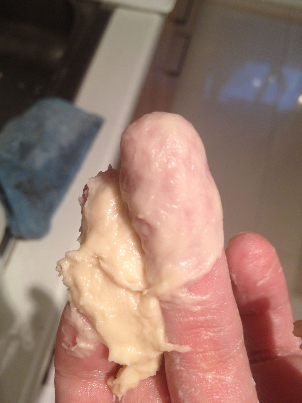 If you can make it thin enough put you finger in the middle and you can see your flesh color (or finger print). You've got it.
