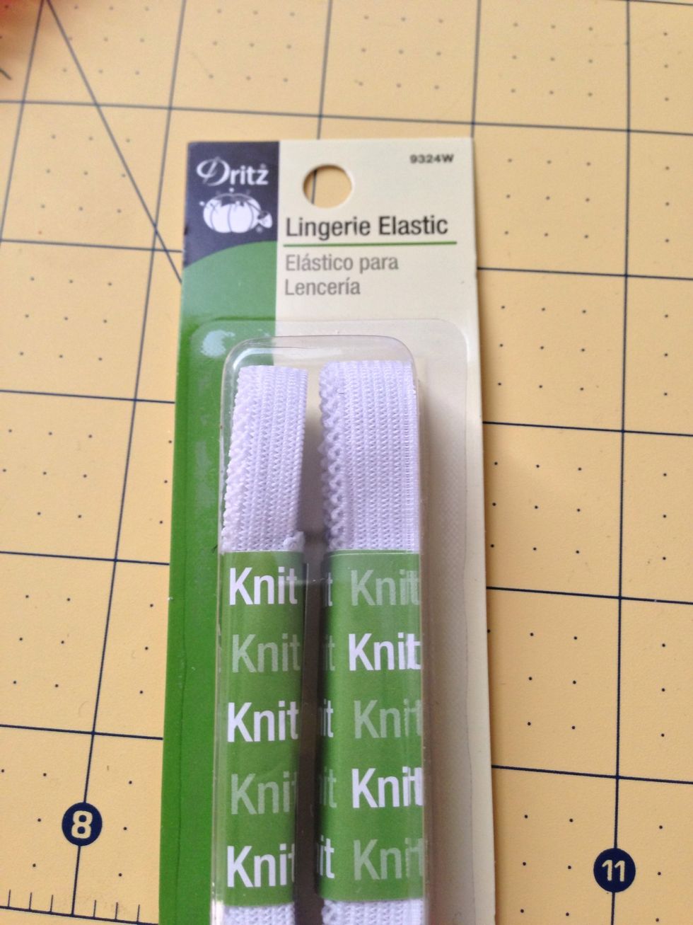 If you can't find pre-sewn headbands you can make your own. I found this lingerie elastic with a pretty scalloped edge at the craft store as well.