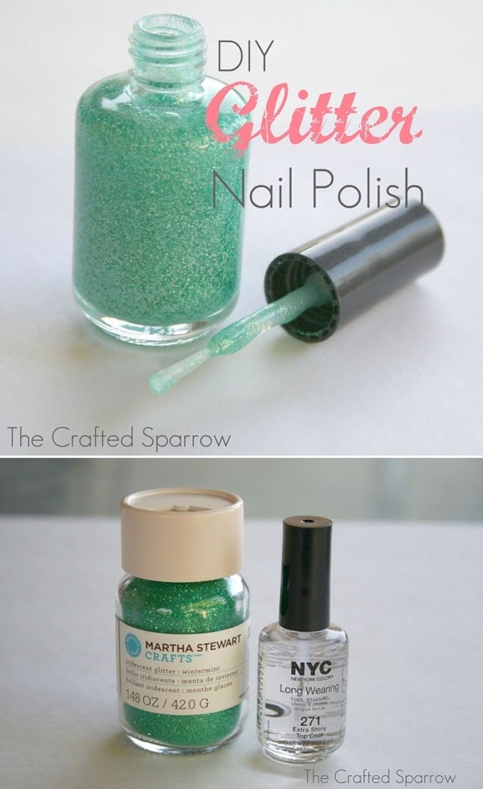 If you can't find that perfect glitter polish - Make your own!