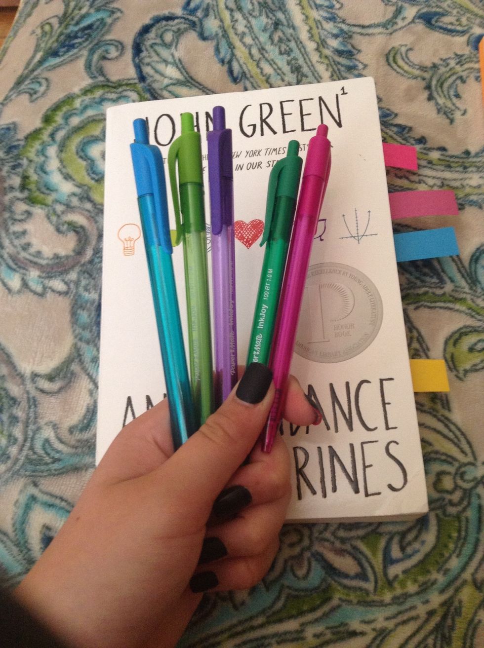 If you can, write in the margins of your book with colored pens. While you're flipping through your novel later, the ink will stand out and you will remember what points are worth remembering.