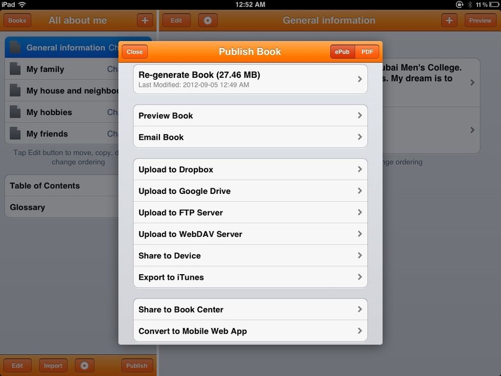 If you change your book in any way, you can regenerate.