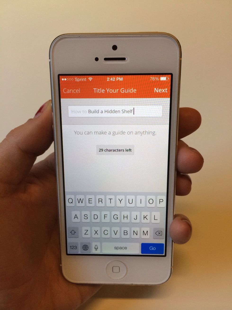 If you choose to create a new guide, you will be asked to add a title for your guide. Make sure it's specific to what your guide is about!