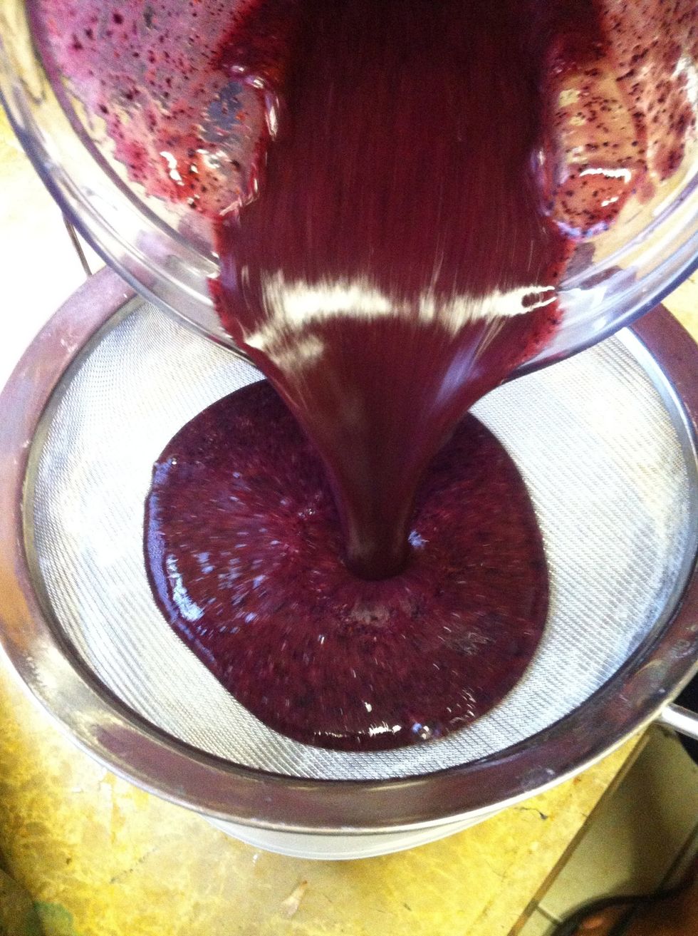 If you'd like, you can strain the mixture, if you don't mind the pulp you don't have to strain it. :)