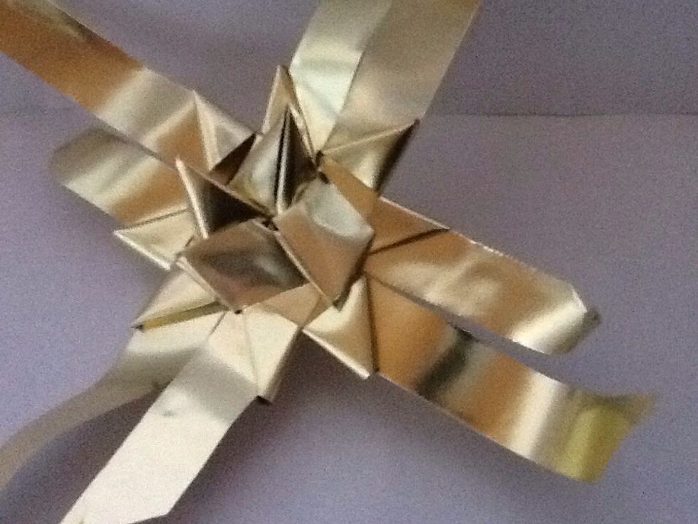 If you did ruin your star because you were not listening you can still save it just gently fold your ruined one out again and the fold it again