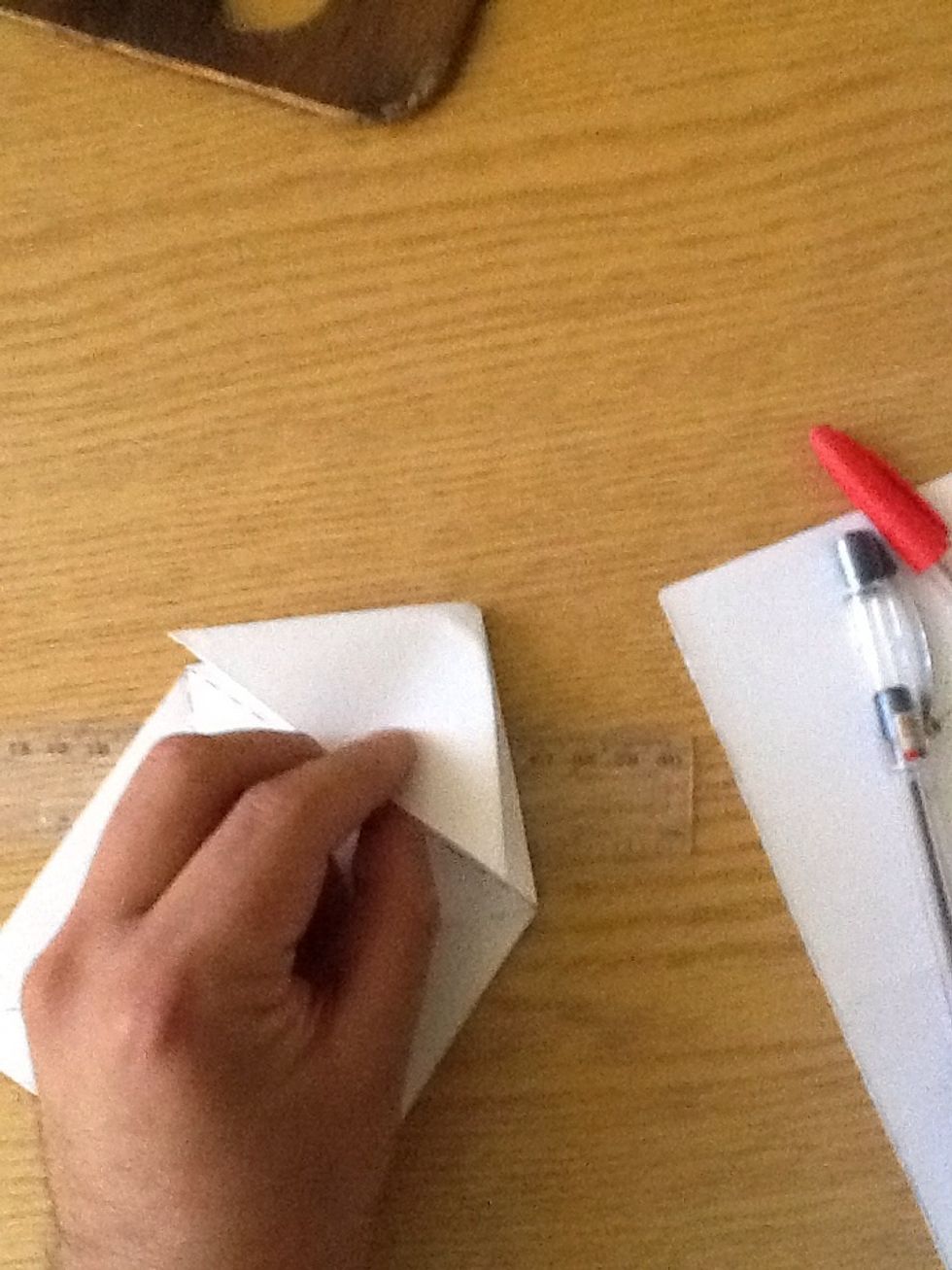 If you did the previous step correctly.. You will have converted one of the squares into a triangle..