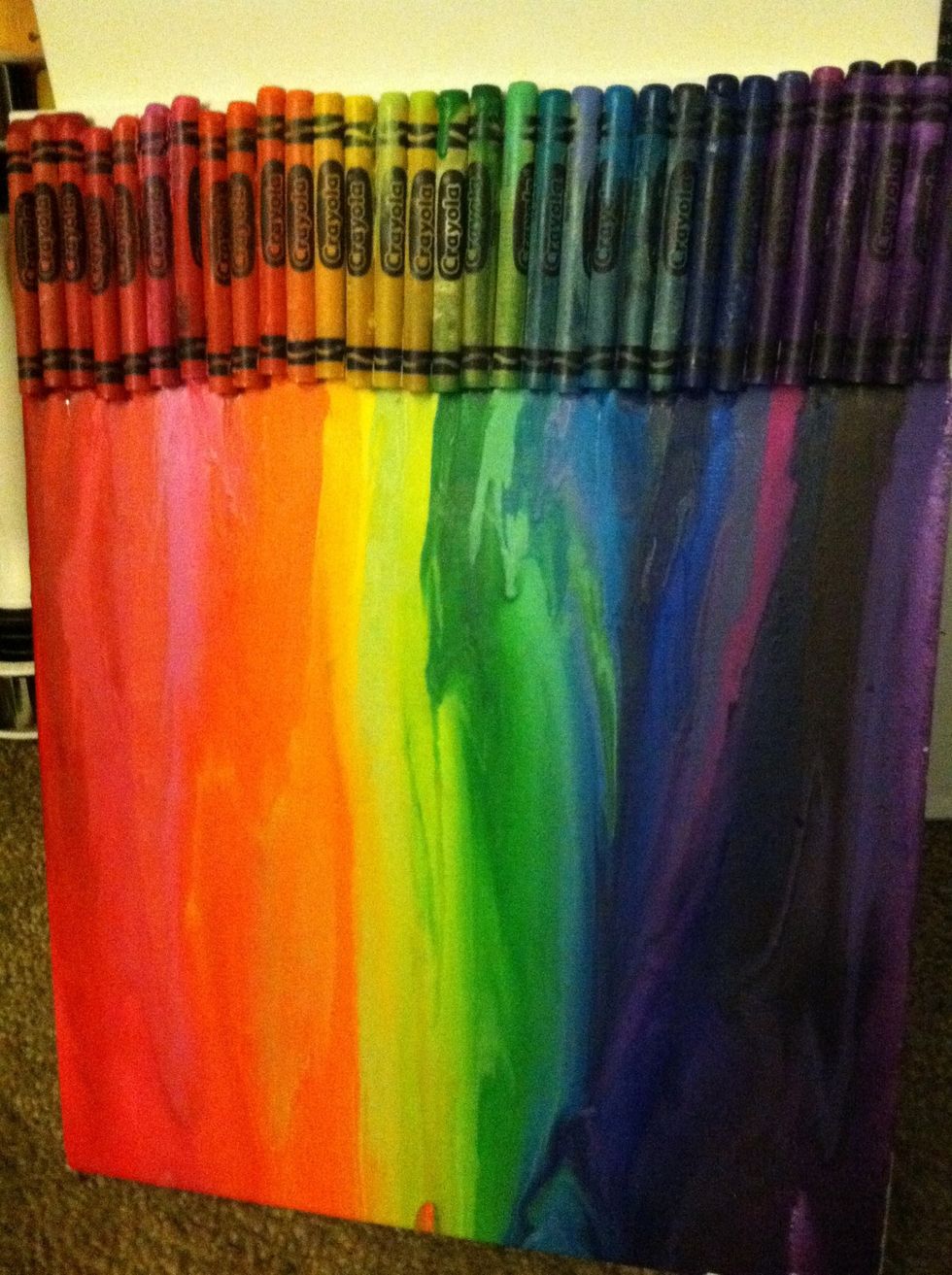 If you didn't draw a character, keep melting crayons until satisfied.